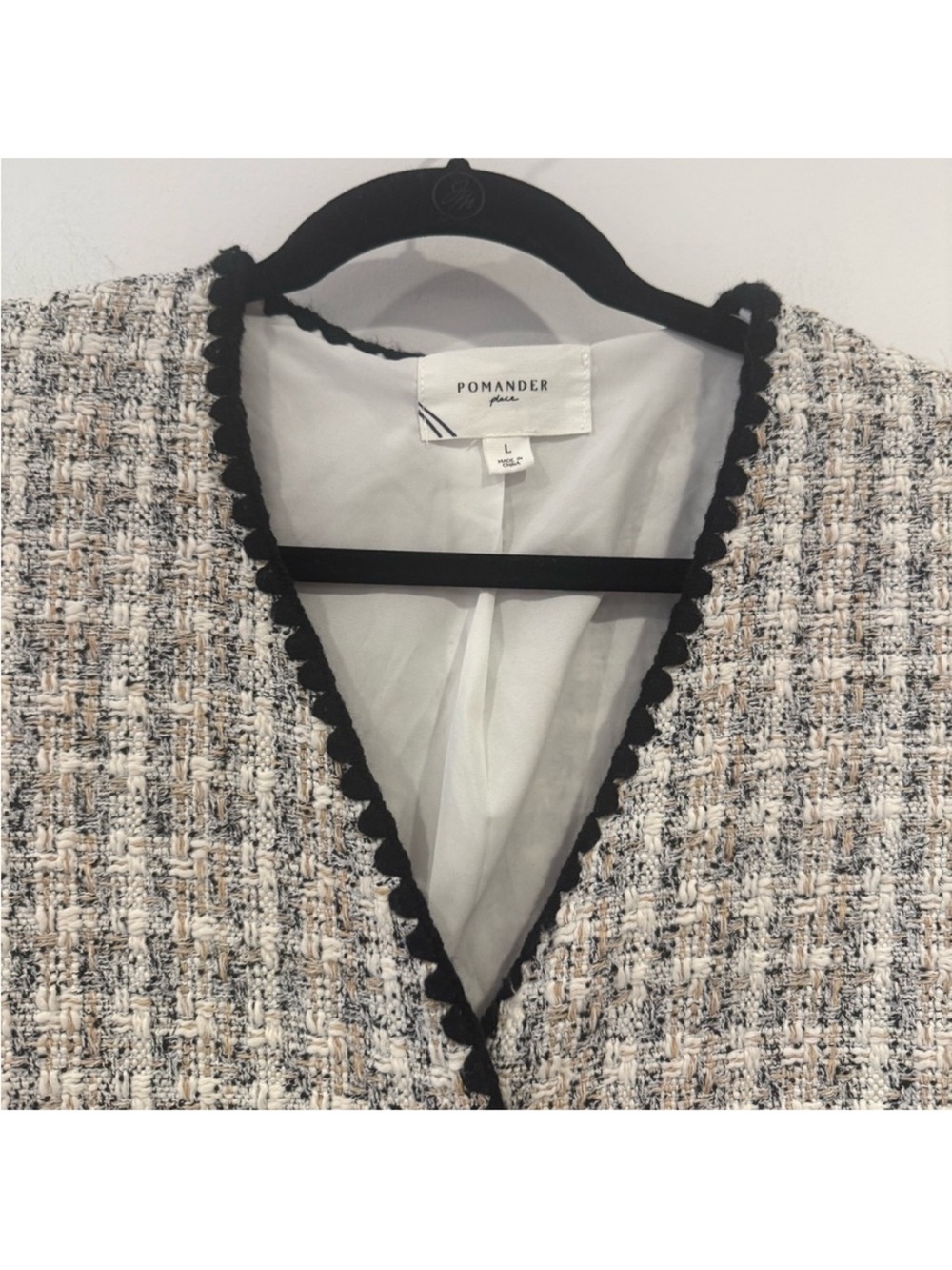 Pomander Place “The Josephine” Black and White Tweed Dress (L) - Picture 9 of 10